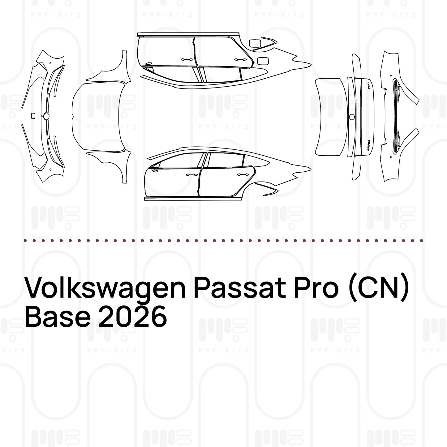 Pre-Cut PPF Volkswagen Passat Pro (CN) Base 2026