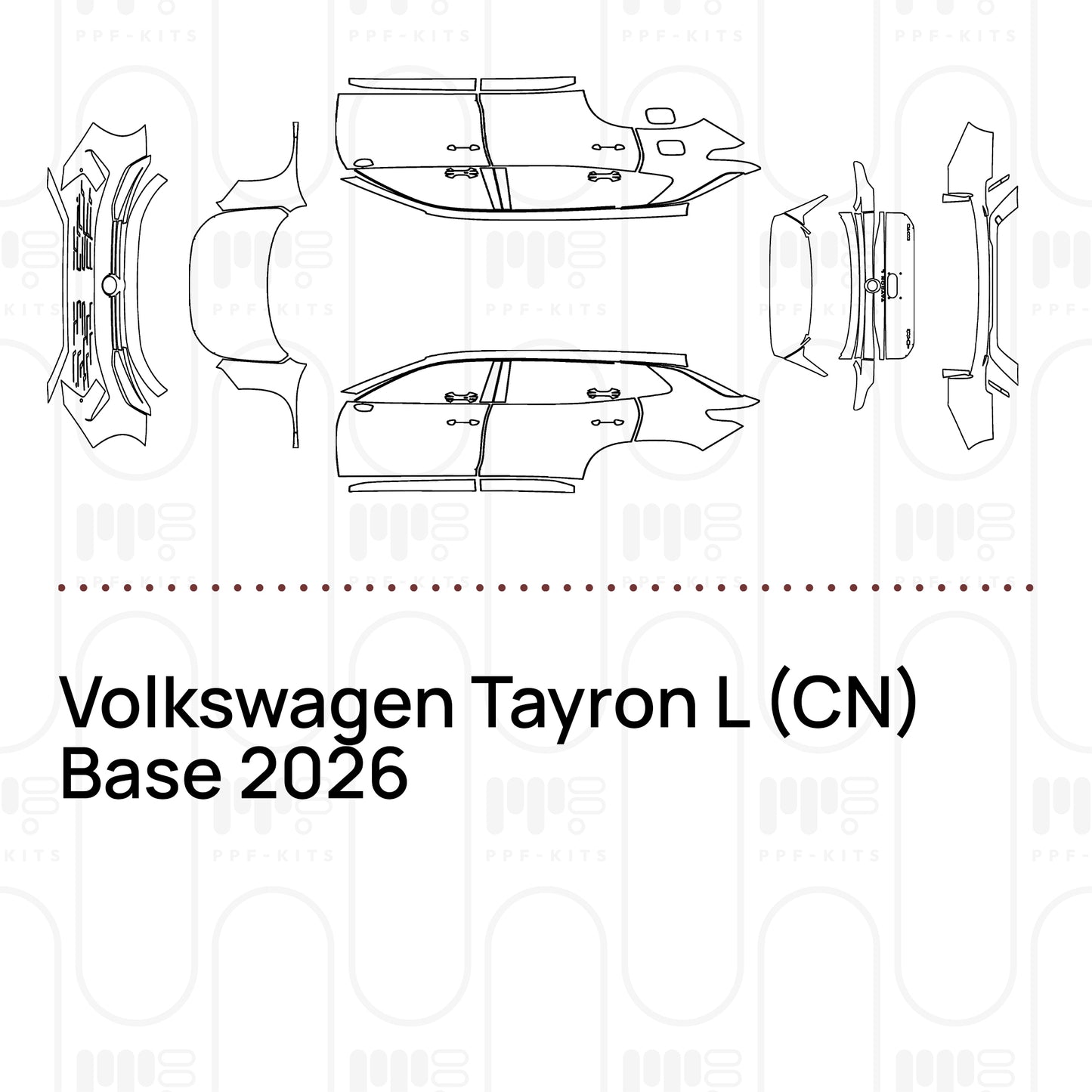 Pre-Cut PPF Volkswagen Tayron L (CN) Base 2026