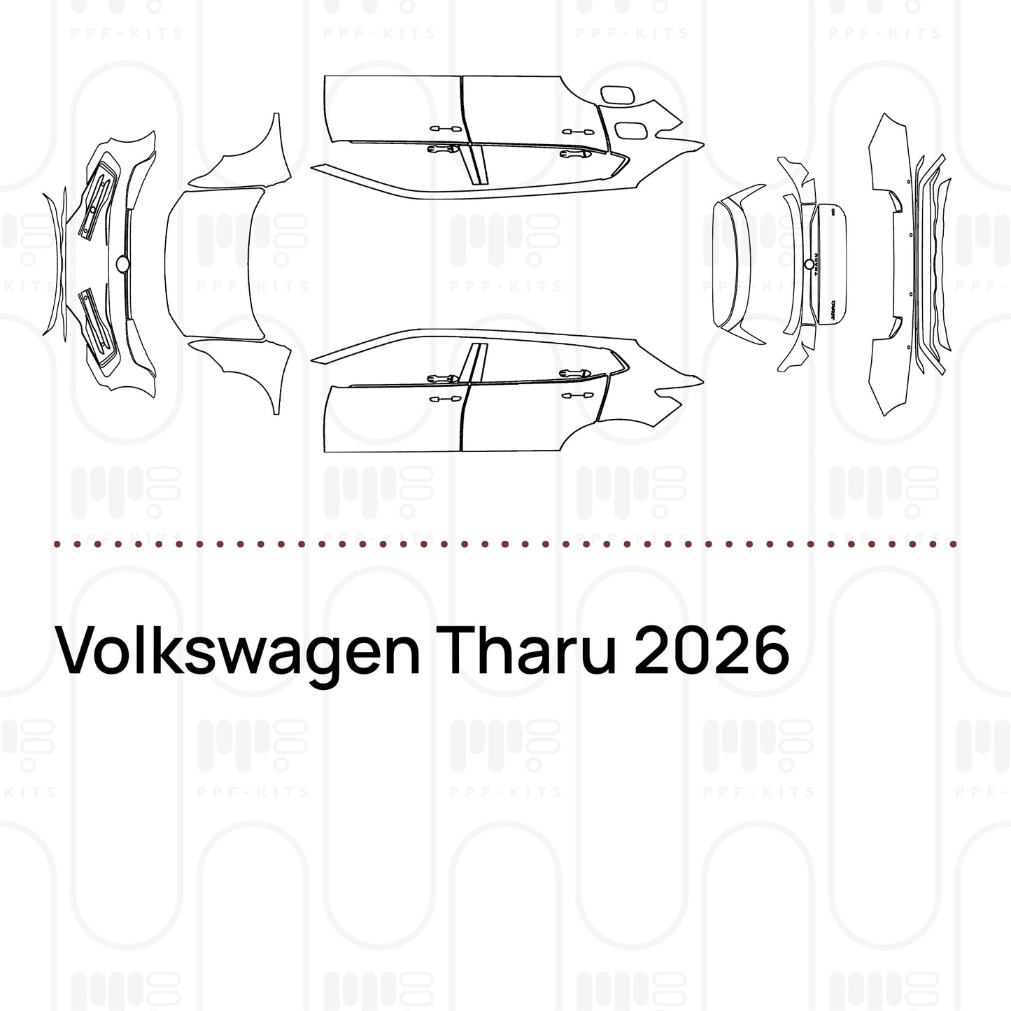 Pre-Cut PPF Volkswagen Tharu 2026