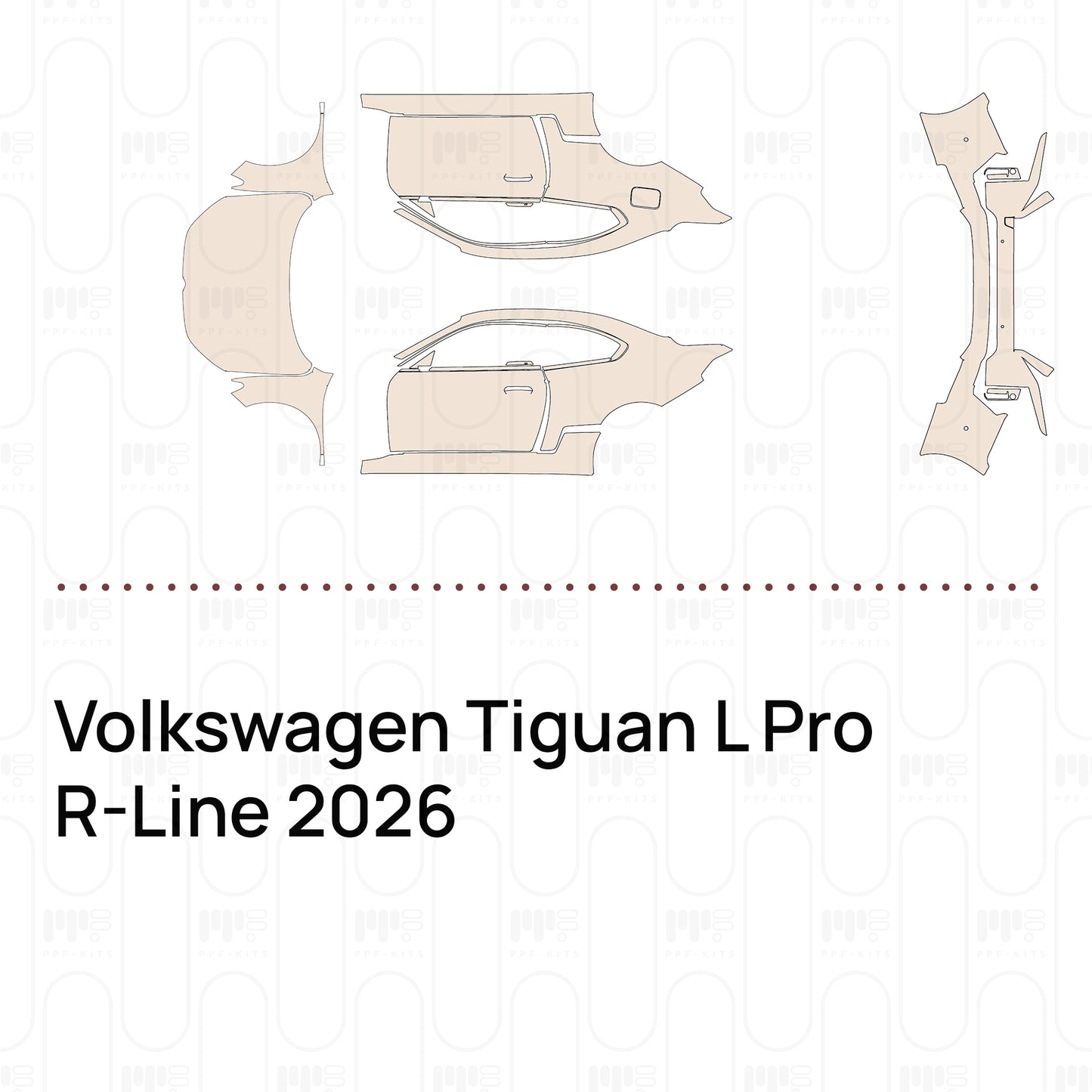 PPF precortado Volkswagen Tiguan L Pro R-Line 2026