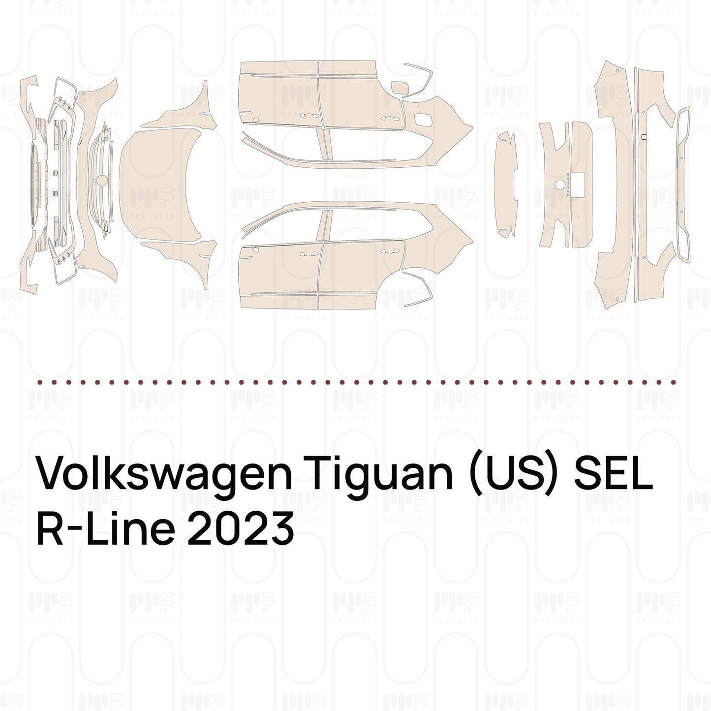 PPF precortado Volkswagen Tiguan (US) SEL R-Line 2023
