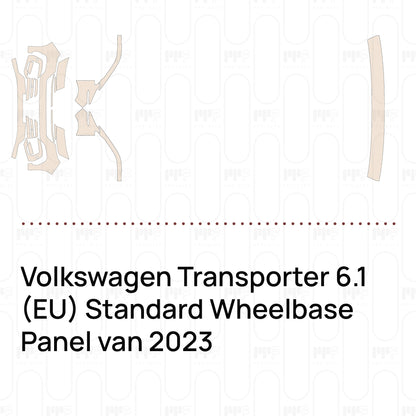 Pre-Cut PPF Volkswagen Transporter 6.1 (EU) Standard Wheelbase Panel van 2023