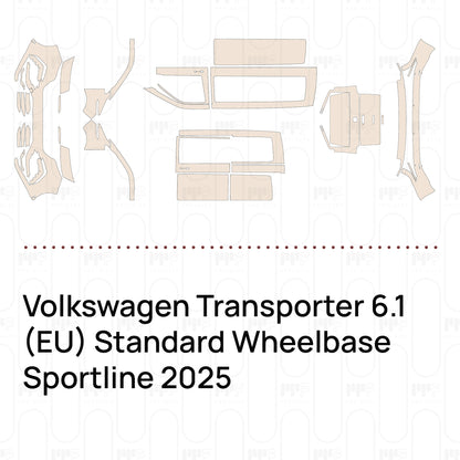 Pre-Cut PPF Volkswagen Transporter 6.1 (EU) Standard Wheelbase Sportline 2025