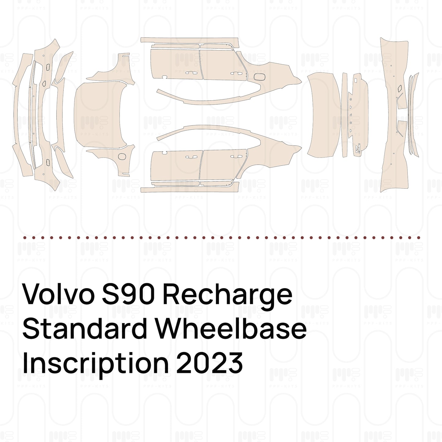 PPF precortado Volvo S90 Recharge Standard Wheelbase Inscription 2023