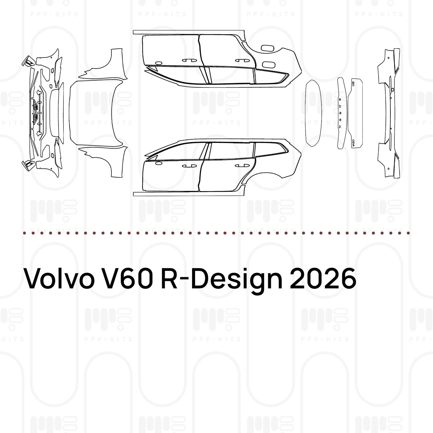 Pre-Cut PPF Volvo V60 R-Design 2026