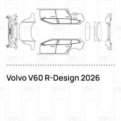 Pre-Cut PPF Volvo V60 R-Design 2026