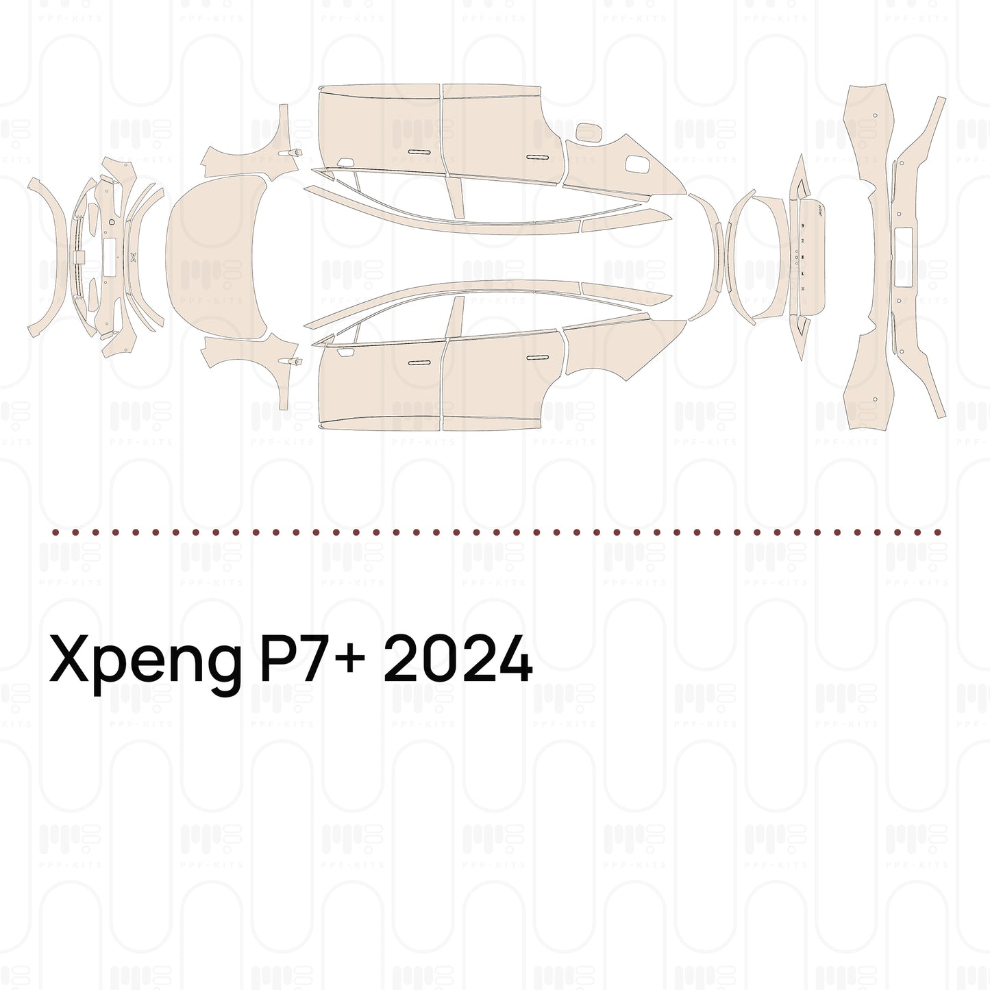 Pre-Cut PPF Xpeng P7+ 2024